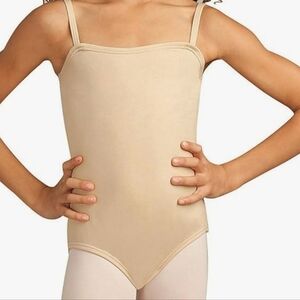 Capezio girls Camisole Leotard  Color Nude NWT Size M